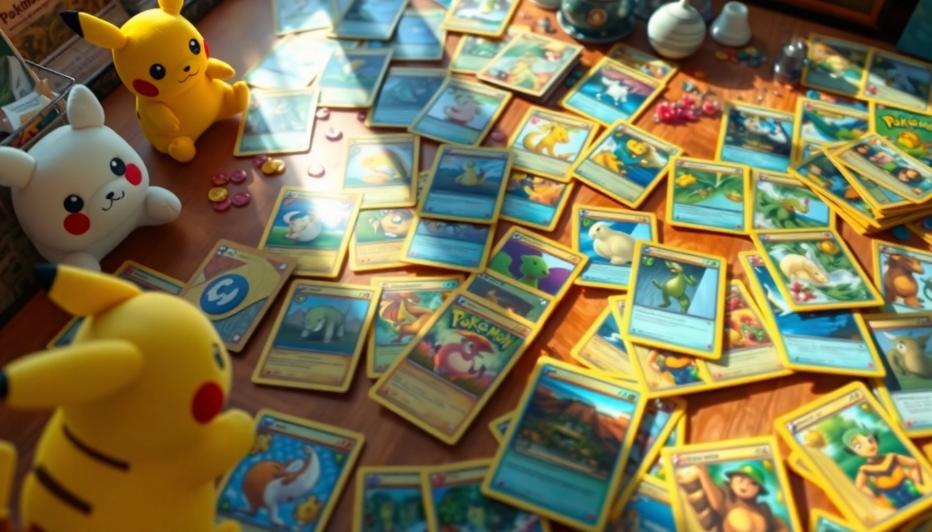 Explore an impressive display of real pokemon cards featuring diverse designs and vibrant colors.