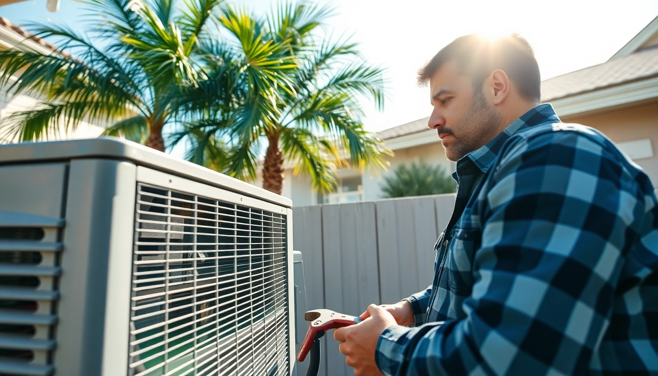 Expert performing ac repair mesa az on residential air conditioning unit outdoors.